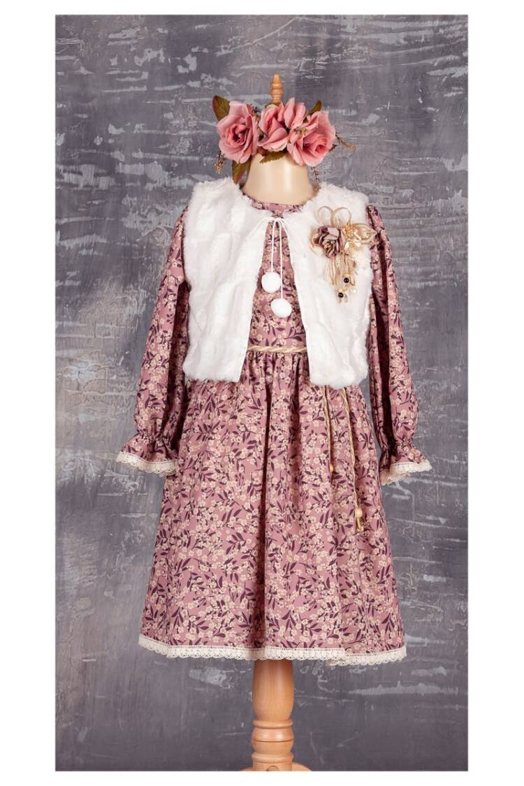Wholesale Girls Dress with Vest 6-12Y - Brand: Tivido - Kids & Baby Clothes Wholesale - Globality Store