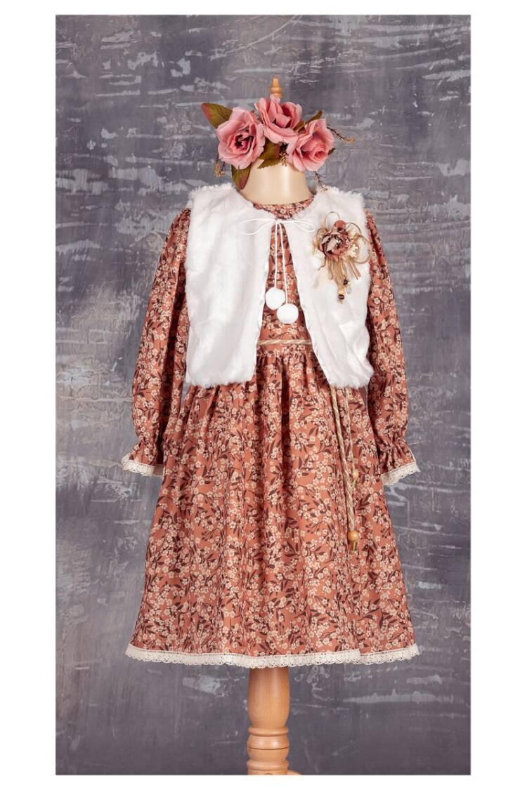 Wholesale Girls Dress with Vest 6-12Y - Brand: Tivido - Kids & Baby Clothes Wholesale - Globality Store