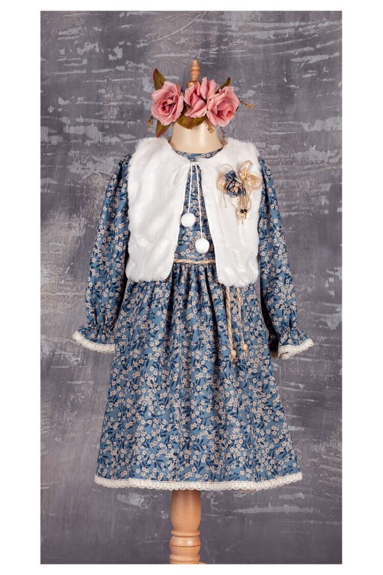 Wholesale Girls Dress with Vest 6-12Y - Brand: Tivido - Kids & Baby Clothes Wholesale - Globality Store