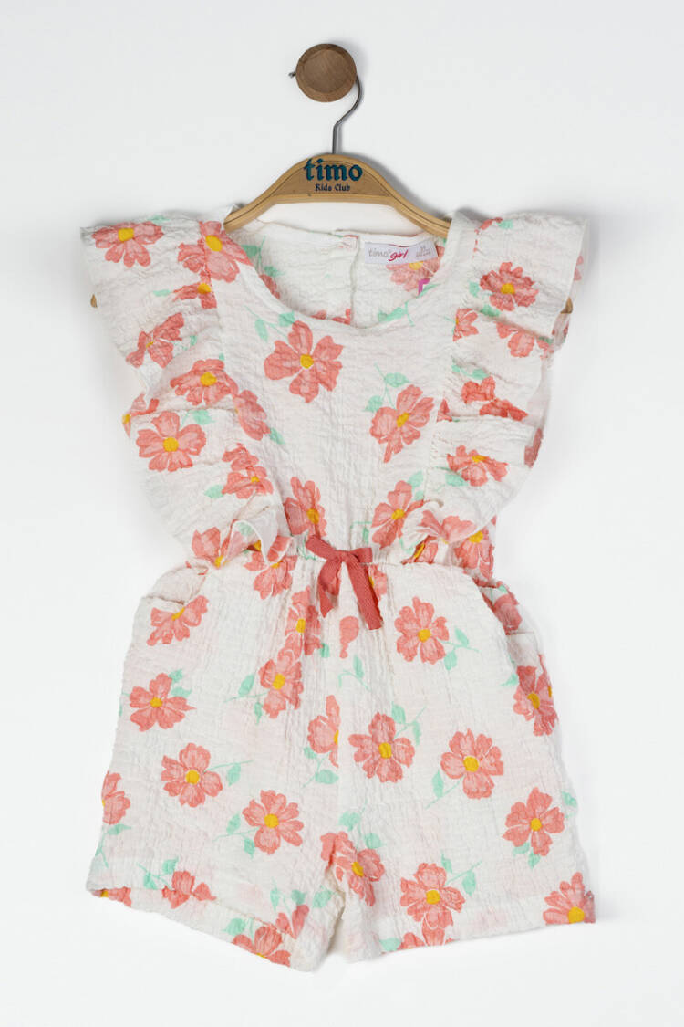 Wholesale Girl's Floral Patterned Jumpsuit 2-5Y - Brand: Timo - Kids & Baby Clothes Wholesale - Globality Store