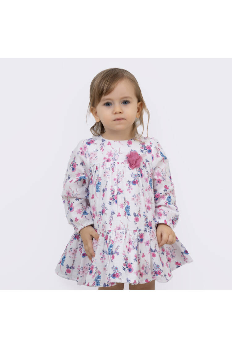 Wholesale Girl's Flower Patterned Dress 2-5Y - Brand: Timo - Kids & Baby Clothes Wholesale - Globality Store