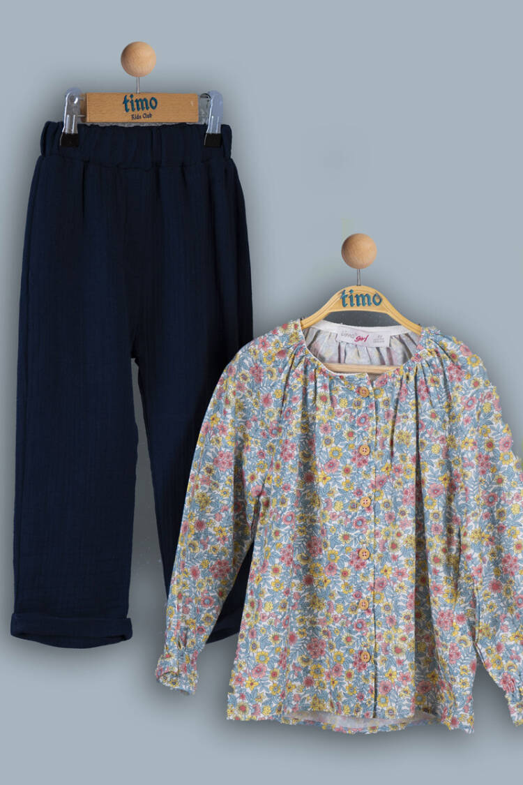 Wholesale Girls 2-Piece Blouse and Pants Set 2-5Y - Brand: Timo - Kids & Baby Clothes Wholesale - Globality Store