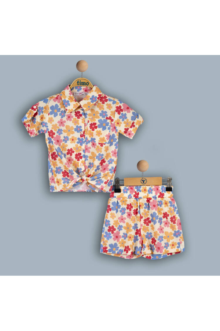 Wholesale Girls 2-Piece Shirt and Shorts Set 6-9Y - Brand: Timo - Kids & Baby Clothes Wholesale - Globality Store