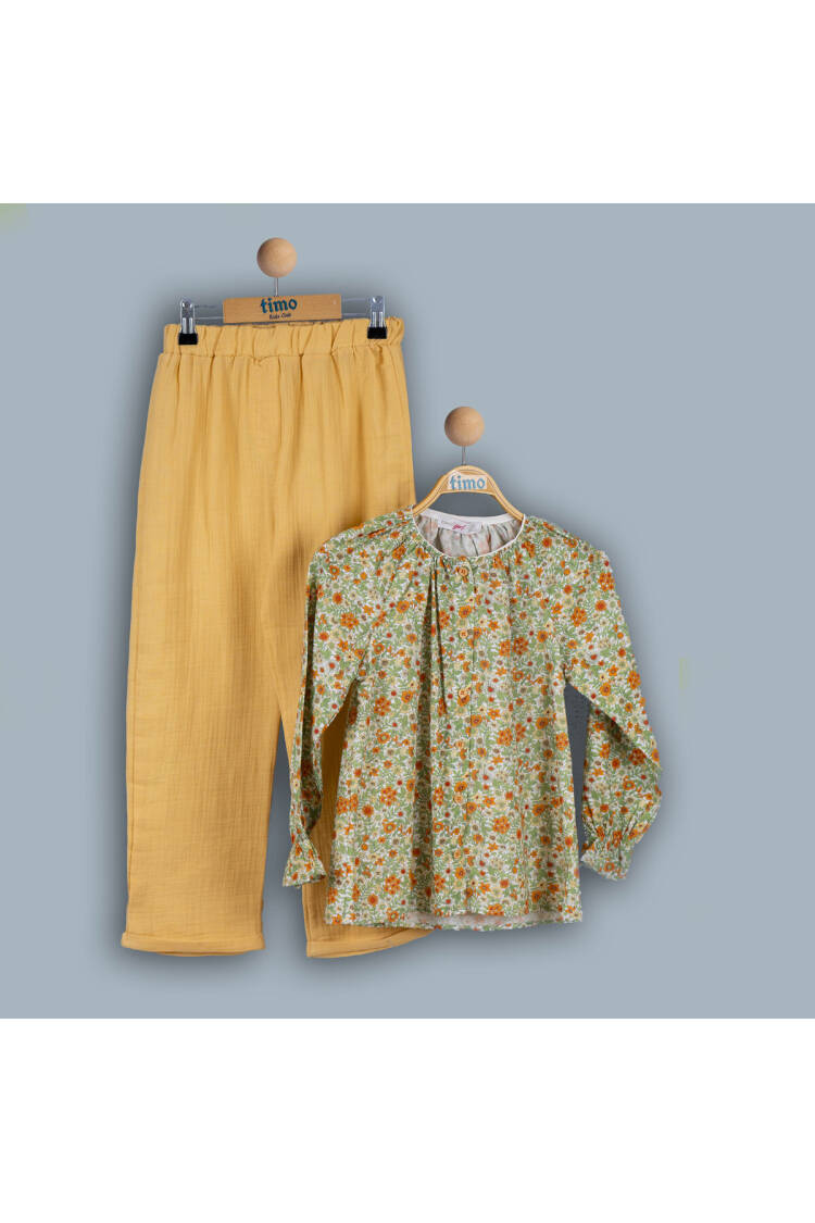 Wholesale Girls 2-Piece Blouse and Pants Set 6-9Y - Brand: Timo - Kids & Baby Clothes Wholesale - Globality Store