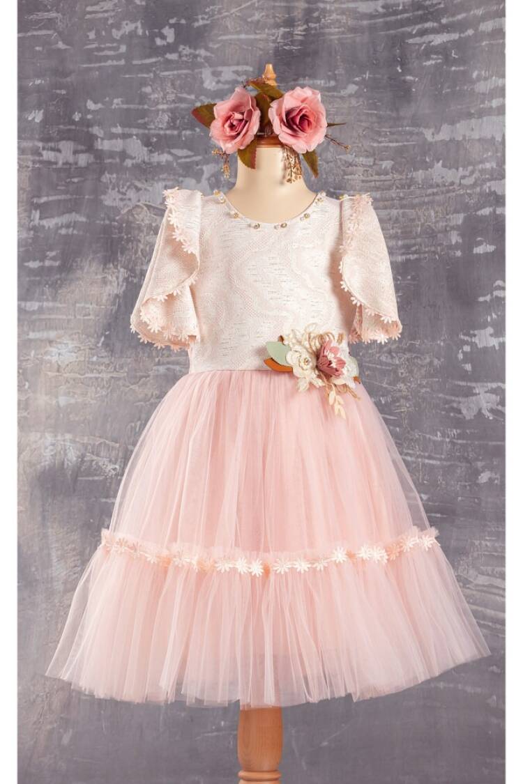 Wholesale Girls Party Wear Dress with Jacquard 6-12Y - Brand: Tivido - Kids & Baby Clothes Wholesale - Globality Store