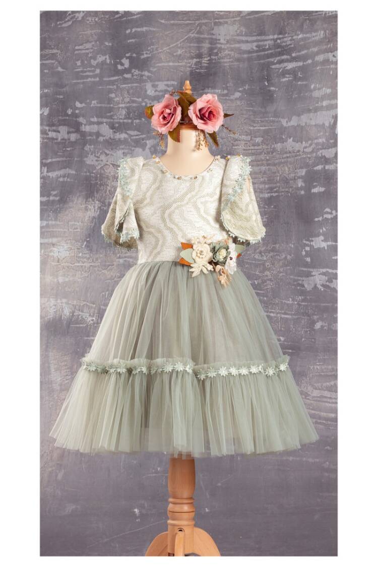 Wholesale Girls Party Wear Dress with Jacquard 6-12Y - Brand: Tivido - Kids & Baby Clothes Wholesale - Globality Store