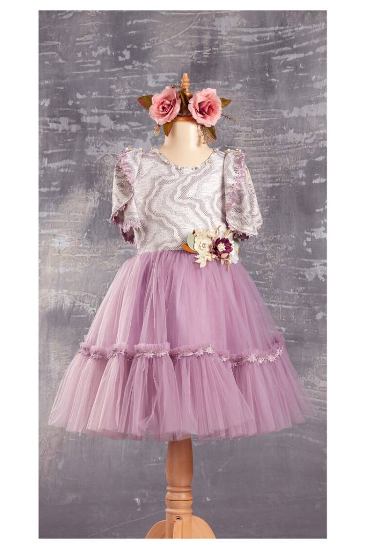 Wholesale Girls Party Wear Dress with Jacquard 6-12Y - Brand: Tivido - Kids & Baby Clothes Wholesale - Globality Store