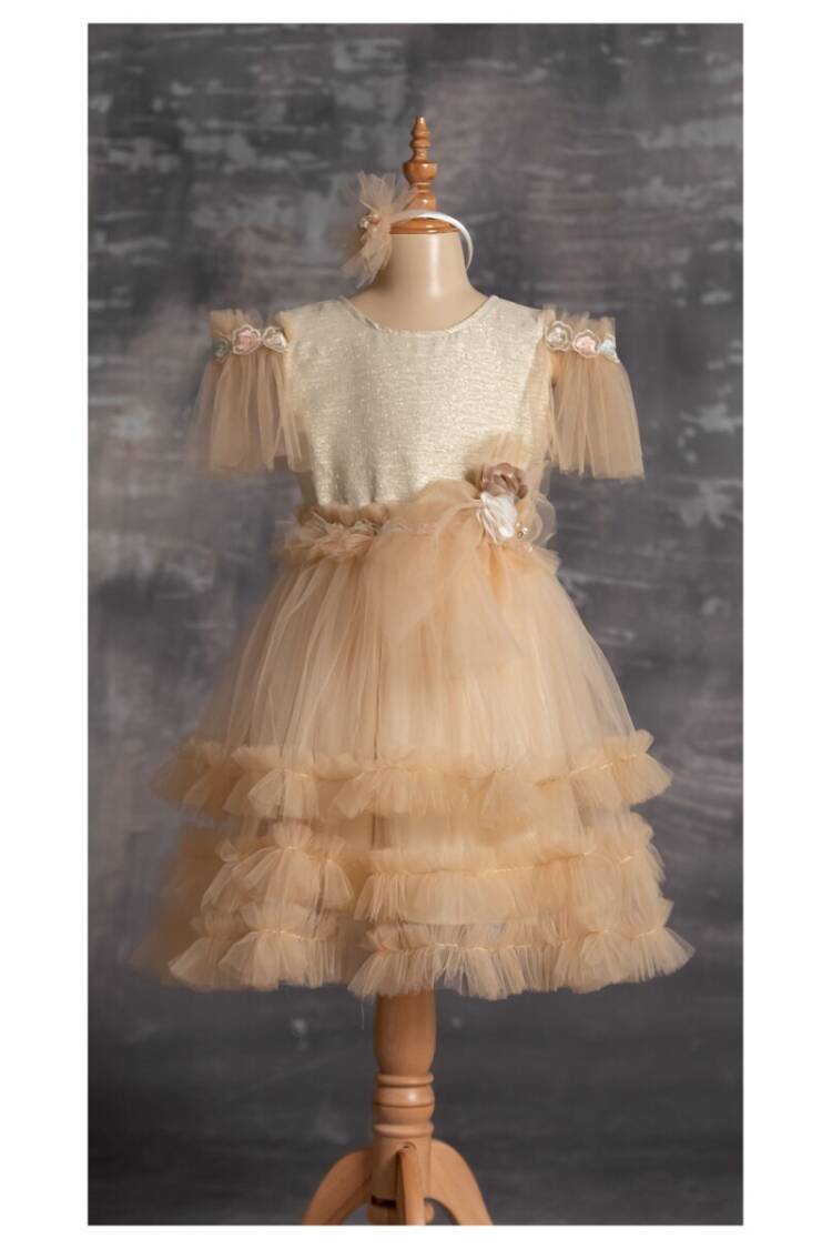 Wholesale Girls Party Wear Dress with Tulle 6-12Y - Brand: Tivido - Kids & Baby Clothes Wholesale - Globality Store