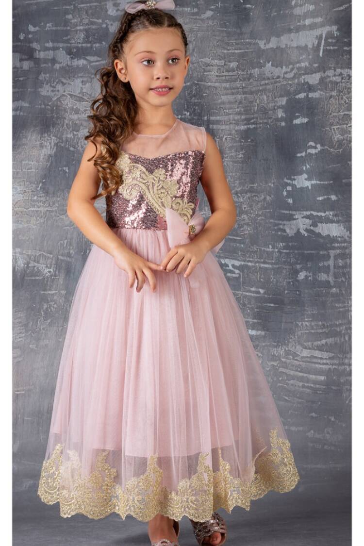 Wholesale Girls Partywear Dress with Lacy 6-12Y - Brand: Tivido - Kids & Baby Clothes Wholesale - Globality Store