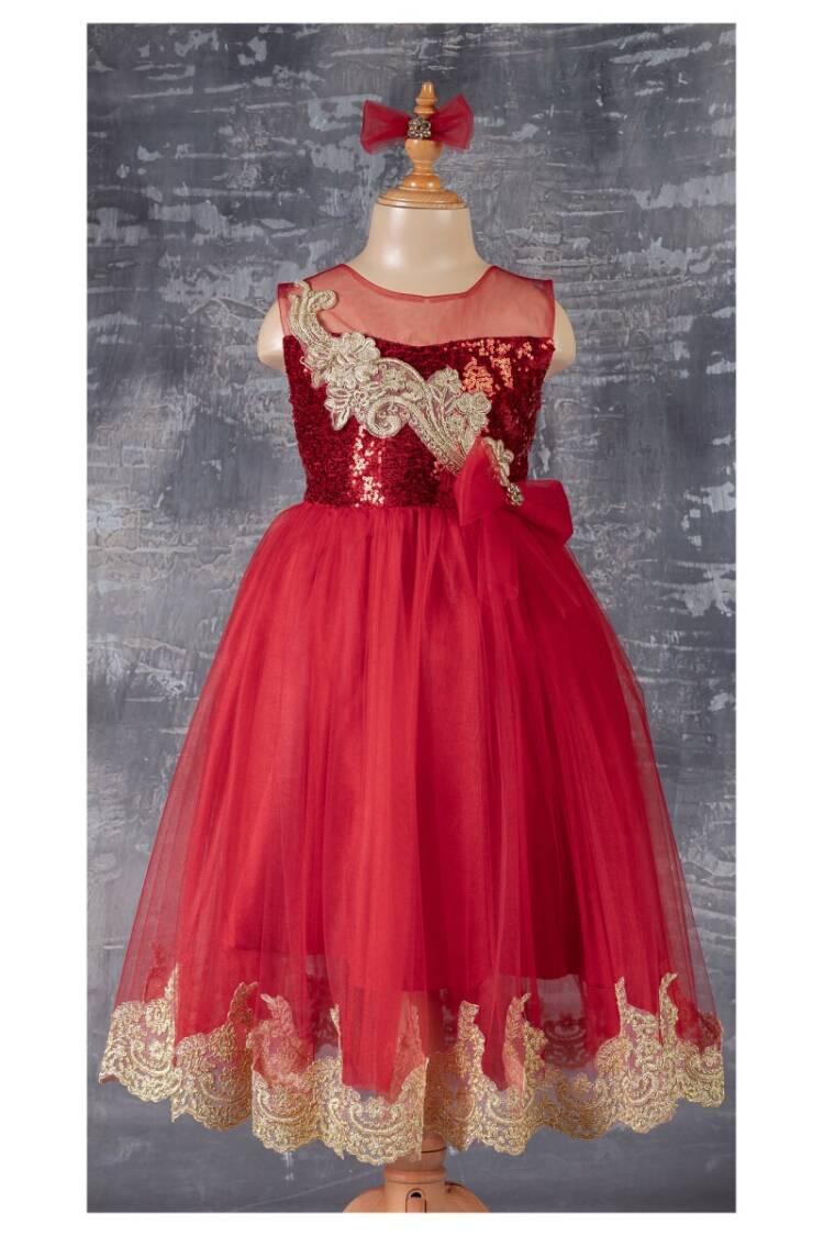 Wholesale Girls Partywear Dress with Lacy 6-12Y - Brand: Tivido - Kids & Baby Clothes Wholesale - Globality Store
