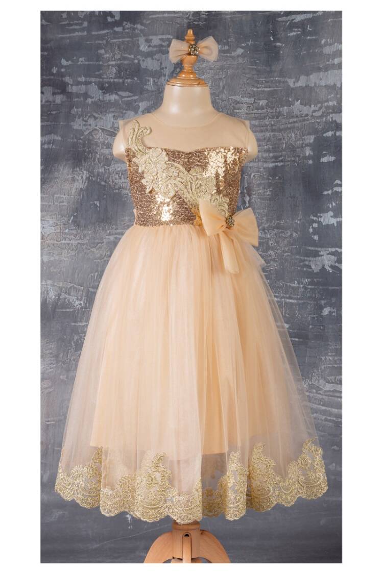 Wholesale Girls Partywear Dress with Lacy 6-12Y - Brand: Tivido - Kids & Baby Clothes Wholesale - Globality Store