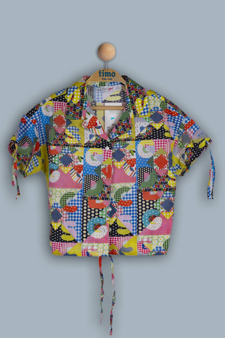 Wholesale Girls Patchwork Shirt 10-13Y - Brand: Timo - Kids & Baby Clothes Wholesale - Globality Store
