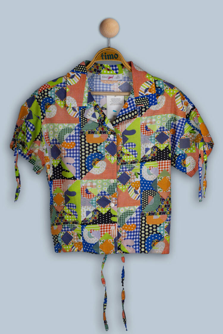 Wholesale Girls Patchwork Shirt 10-13Y - Brand: Timo - Kids & Baby Clothes Wholesale - Globality Store