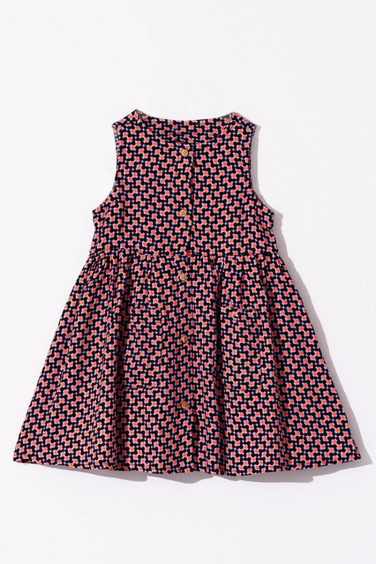 Wholesale Girls Patterned Dress 2-5Y - Brand: Tuffy - Kids & Baby Clothes Wholesale - Globality Store