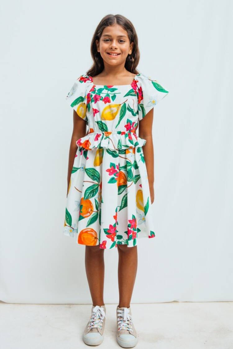 Wholesale Girls Patterned Dress 4-12Y - Brand: Sheshe - Kids & Baby Clothes Wholesale - Globality Store