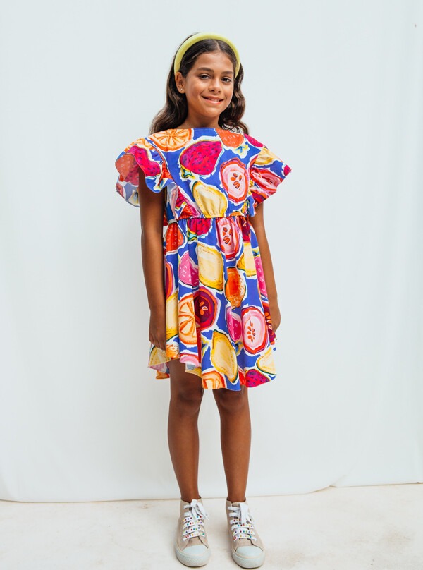 Wholesale Girls Patterned Dress 4-12Y - Brand: Sheshe - Kids & Baby Clothes Wholesale - Globality Store