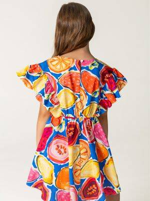 Wholesale Girls Patterned Dress 4-12Y