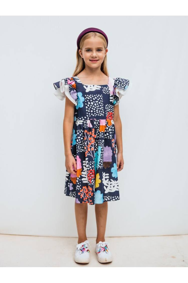 Wholesale Girls Patterned Dress 4-12Y - Brand: Sheshe - Kids & Baby Clothes Wholesale - Globality Store