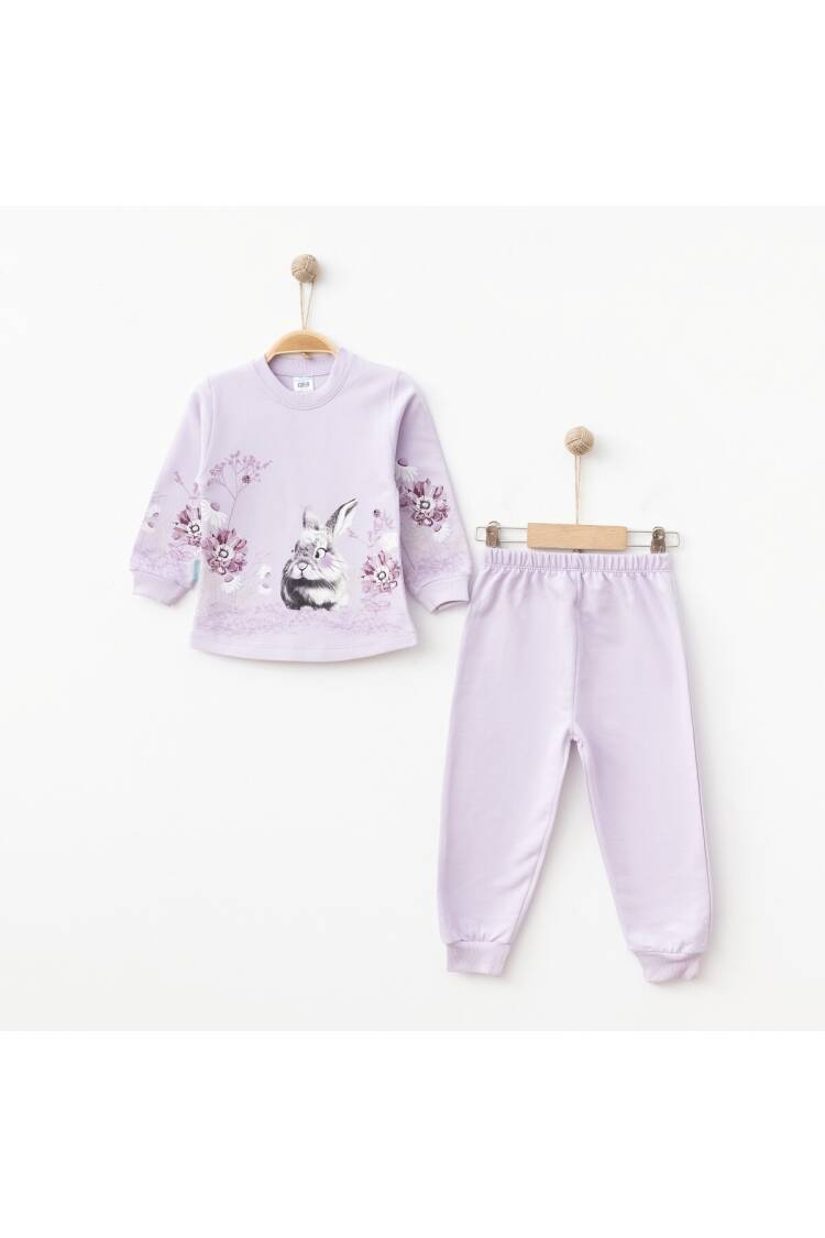 Wholesale Girls Patterned Tracksuit Set 2-4Y - Brand: Hoppidik - Kids & Baby Clothes Wholesale - Globality Store
