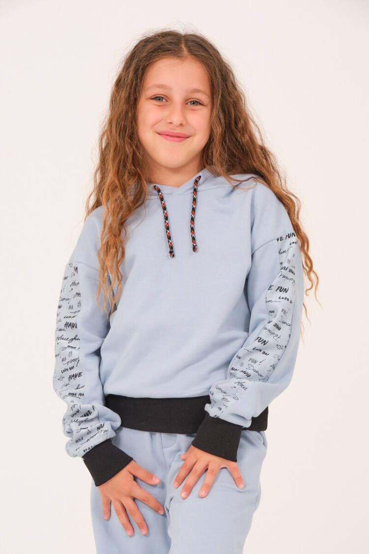Wholesale Girls' Printed Hoodie Sweatshirt 8-15Y - Brand: Jazziee - Kids & Baby Clothes Wholesale - Globality Store