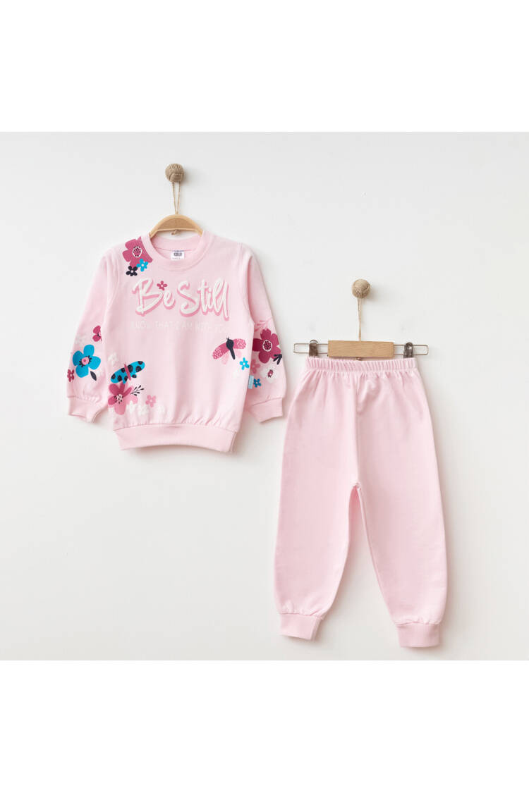 Wholesale Girls' Printed Tracksuit Set 2-4Y - Brand: Hoppidik - Kids & Baby Clothes Wholesale - Globality Store