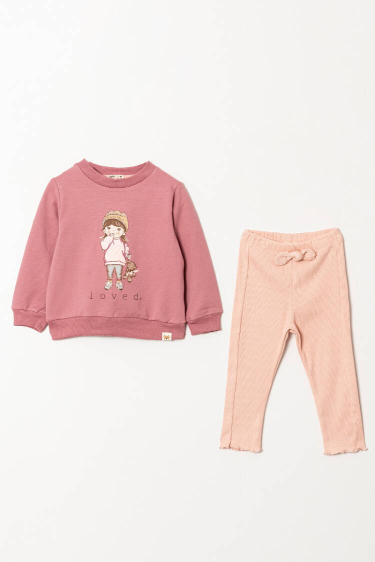 Wholesale Girls Printed Tracksuit Set 2-5Y - Brand: Tuffy - Kids & Baby Clothes Wholesale - Globality Store