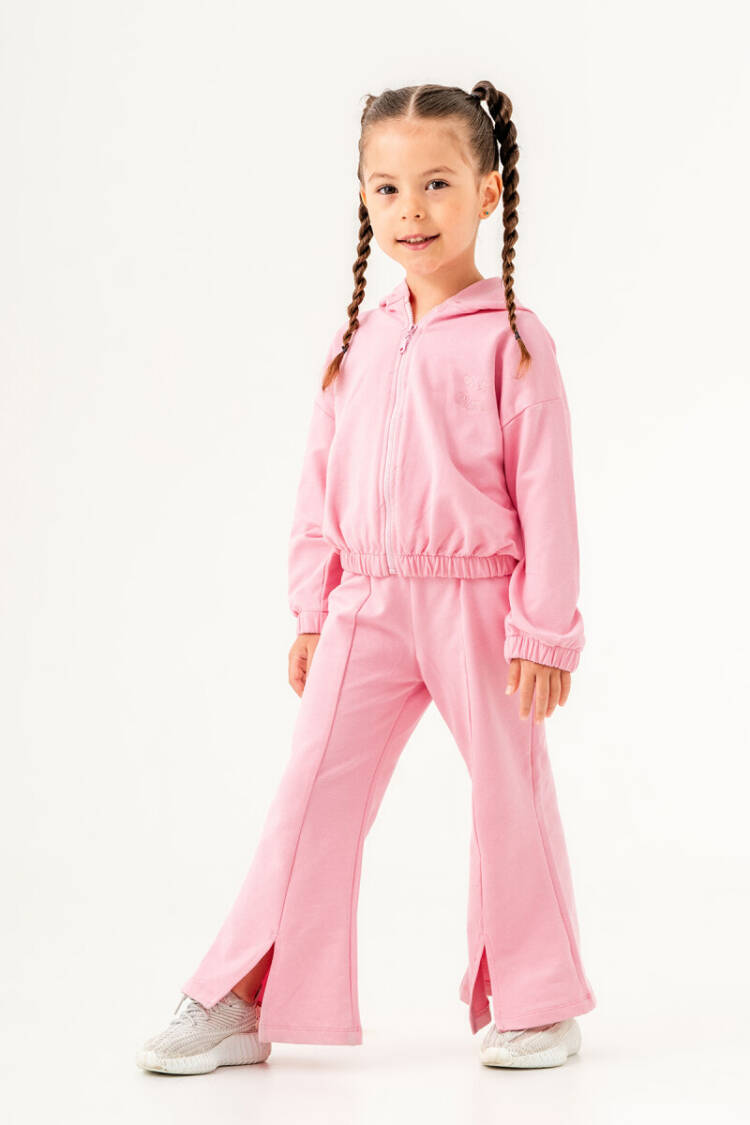 Wholesale Girl's Printed Wide Leg Tracksuit Set 2-5Y - Brand: Tuffy - Kids & Baby Clothes Wholesale - Globality Store