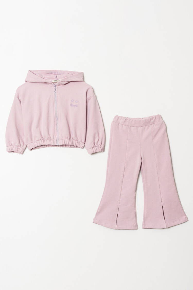 Wholesale Girl's Printed Wide Leg Tracksuit Set 2-5Y - Brand: Tuffy - Kids & Baby Clothes Wholesale - Globality Store