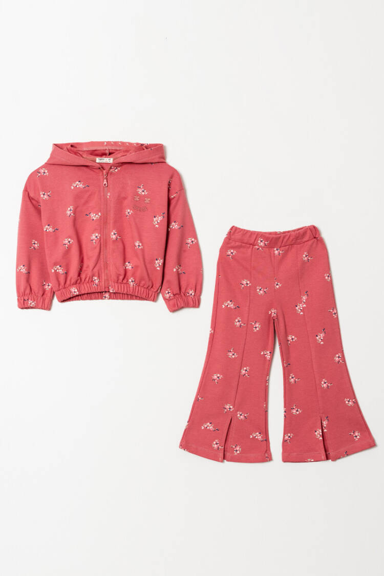 Wholesale Girl's Printed Wide Leg Tracksuit Set 2-5Y - Brand: Tuffy - Kids & Baby Clothes Wholesale - Globality Store