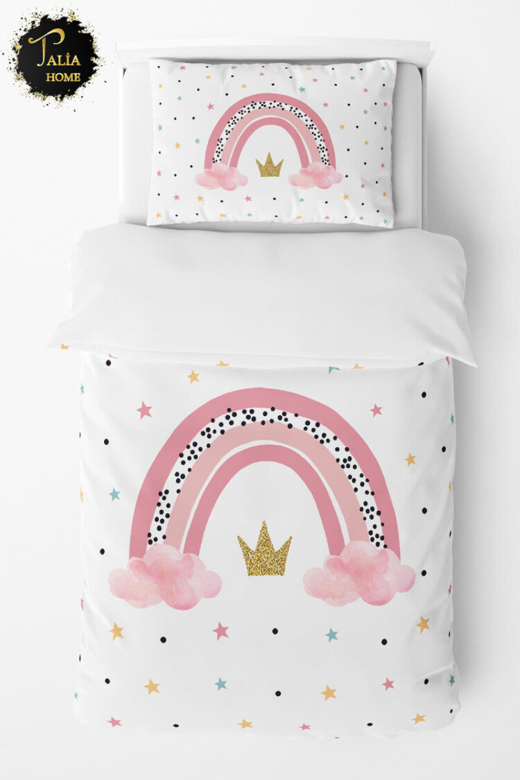 Wholesale Girls Rainbow Patterned Duvet Cover Set 160*220cm - Brand: Talia Home - Kids & Baby Clothes Wholesale - Globality Store