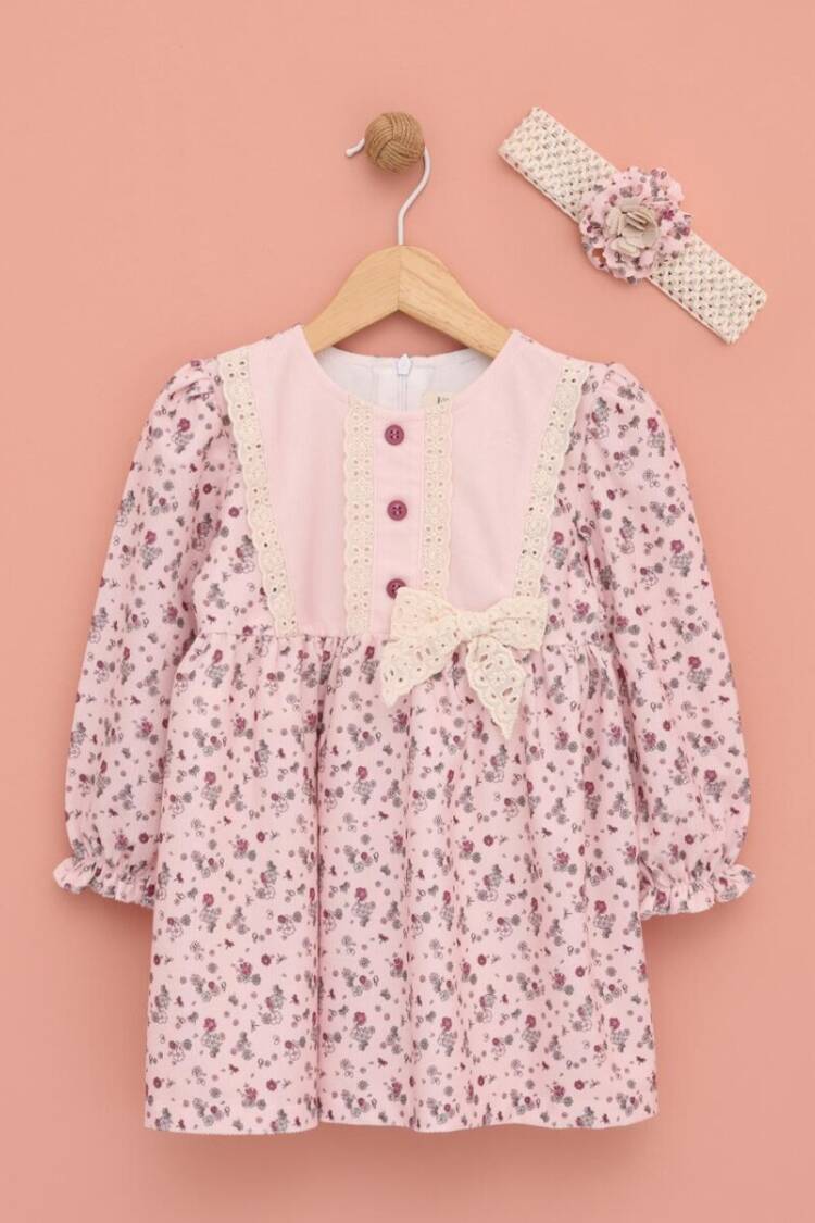 Wholesale Girl's Ribbon Detailed Dress 9-24M - Brand: Lilax - Kids & Baby Clothes Wholesale - Globality Store