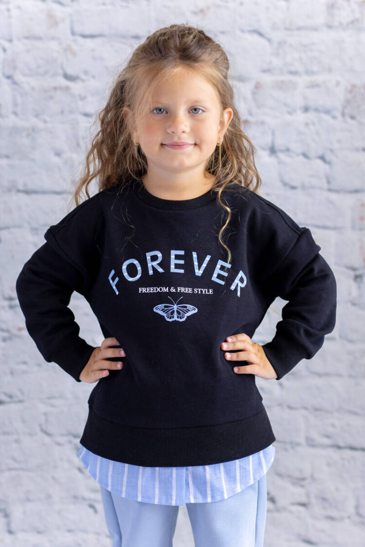 Wholesale Girls' Shirt Detailed Printed Sweatshirt 1-12Y - Brand: Zeyland - Kids & Baby Clothes Wholesale - Globality Store
