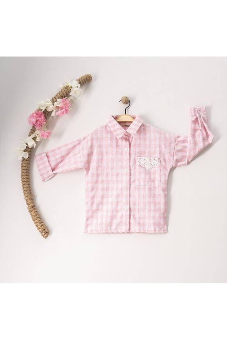 Wholesale Girls Shirt with Plaid 7-10Y - Brand: Büşra Bebe - Kids & Baby Clothes Wholesale - Globality Store
