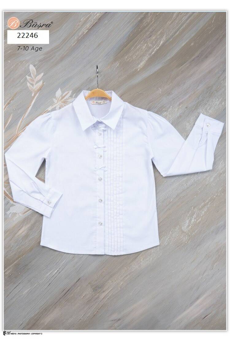Wholesale Girls Shirt with Rib 7-10Y - Brand: Büşra Bebe - Kids & Baby Clothes Wholesale - Globality Store