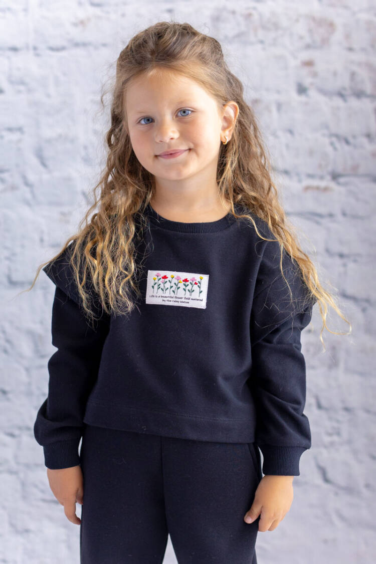 Wholesale Girl's Sleeve Detailed Sweatshirt 1-12Y - Brand: Zeyland - Kids & Baby Clothes Wholesale - Globality Store