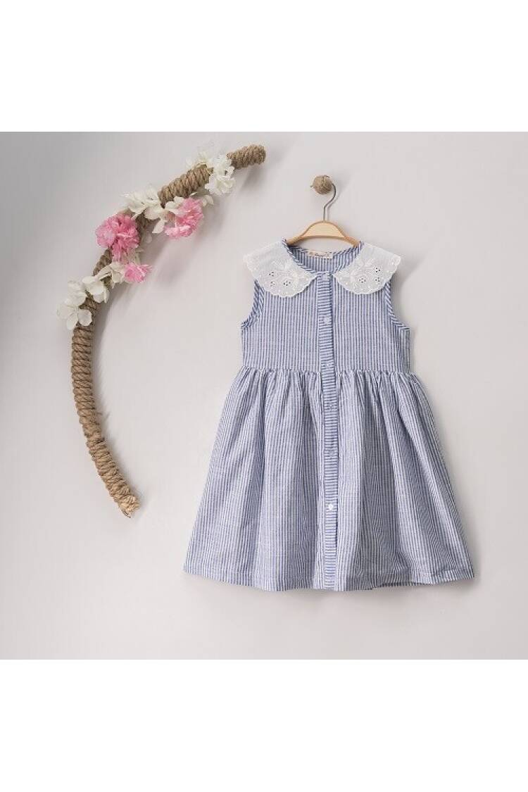 Wholesale Girls Striped Dress 7-10Y - Brand: Büşra Bebe - Kids & Baby Clothes Wholesale - Globality Store