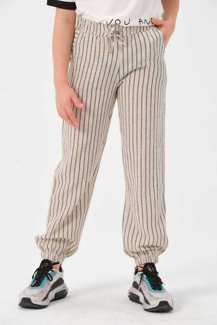 Wholesale Girls Striped Jogger Pants 8-15Y - Brand: Jazziee - Kids & Baby Clothes Wholesale - Globality Store
