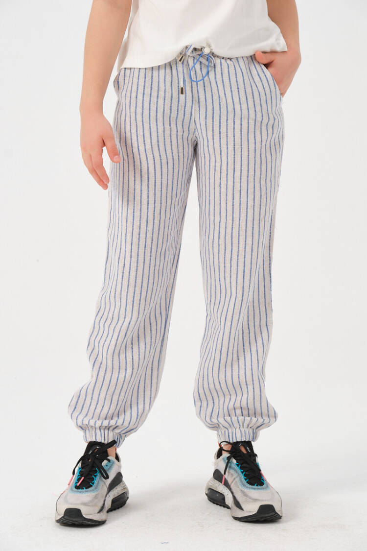 Wholesale Girls Striped Jogger Pants 8-15Y - Brand: Jazziee - Kids & Baby Clothes Wholesale - Globality Store