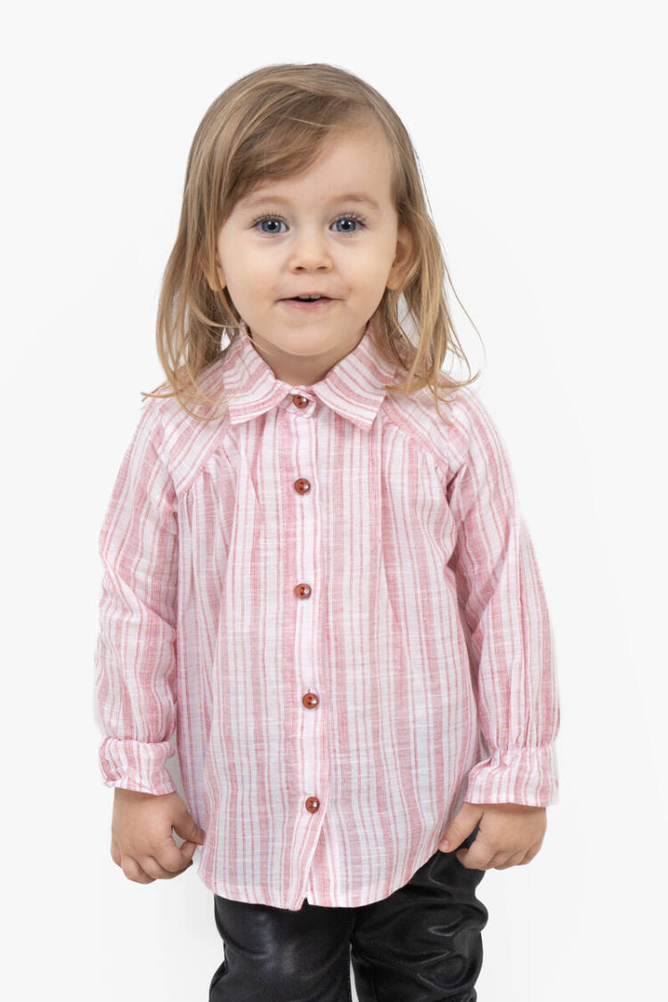 Wholesale Girl's Striped Long Sleeve Shirt 2-5Y - Brand: Timo - Kids & Baby Clothes Wholesale - Globality Store