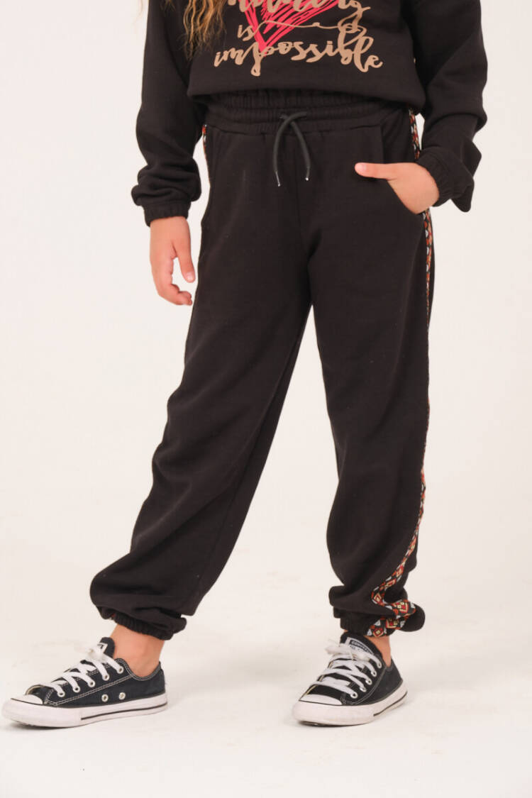 Wholesale Girls' Sweatpants with Striped Details 8-15Y - Brand: Jazziee - Kids & Baby Clothes Wholesale - Globality Store