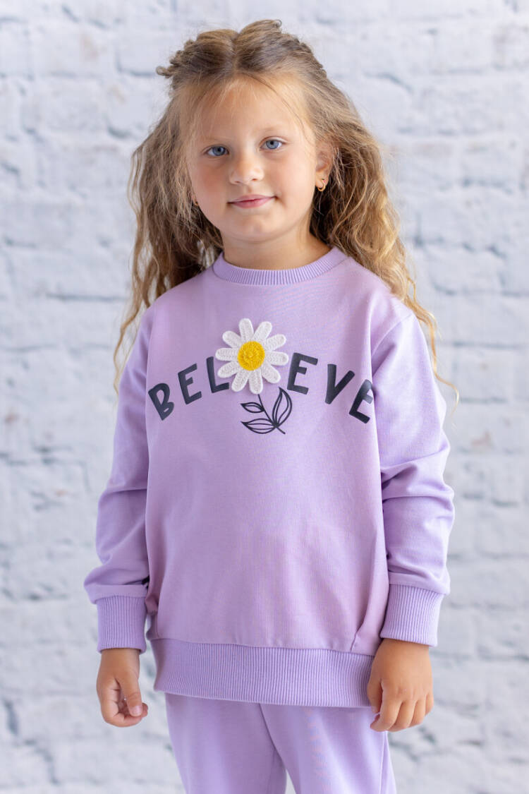 Wholesale Girl's Sweatshirt with Flower Accessories 1-12Y - Brand: Zeyland - Kids & Baby Clothes Wholesale - Globality Store