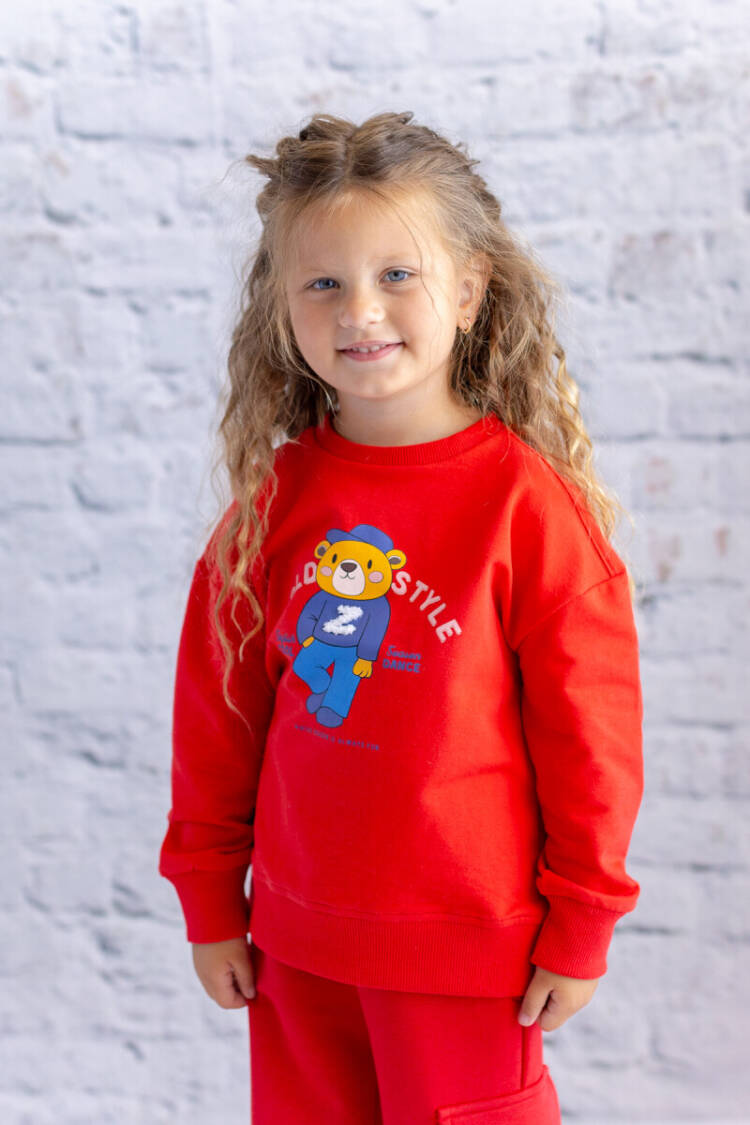 Wholesale Girl's Sweatshirt With Printing And Embroidery Details 1-12Y - Brand: Zeyland - Kids & Baby Clothes Wholesale - Globality Store