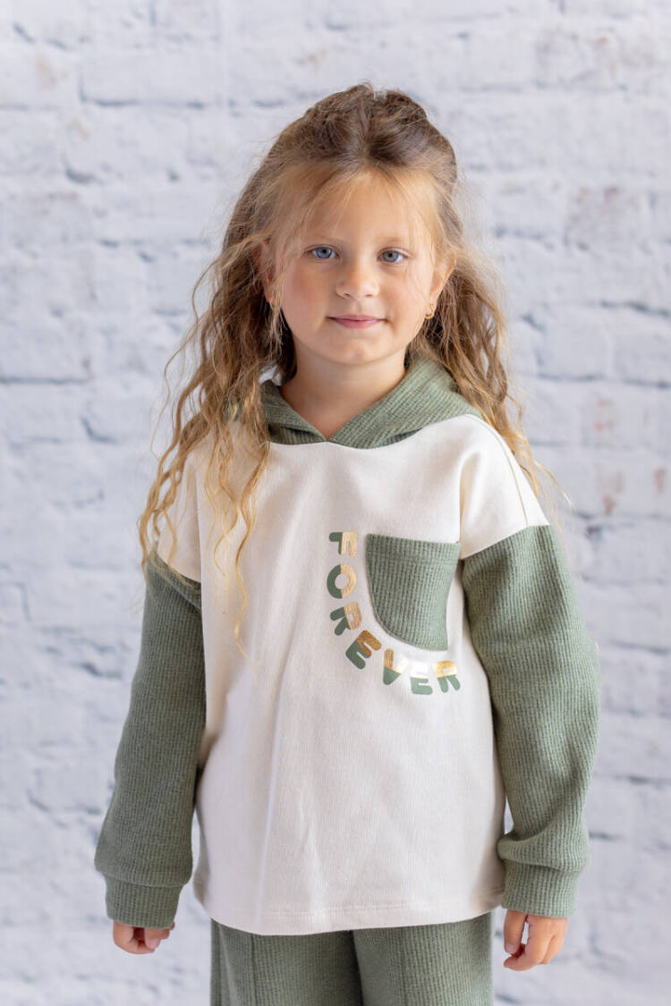 Wholesale Girl's Waffle Fabric Garnished Printed Sweatshirt 1-12Y - Brand: Zeyland - Kids & Baby Clothes Wholesale - Globality Store