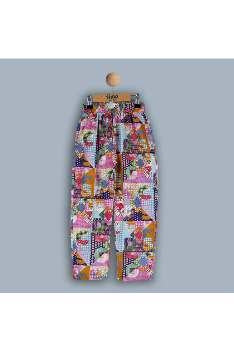 Wholesale Girs Patchwork Trousers 6-9Y - Brand: Timo - Kids & Baby Clothes Wholesale - Globality Store
