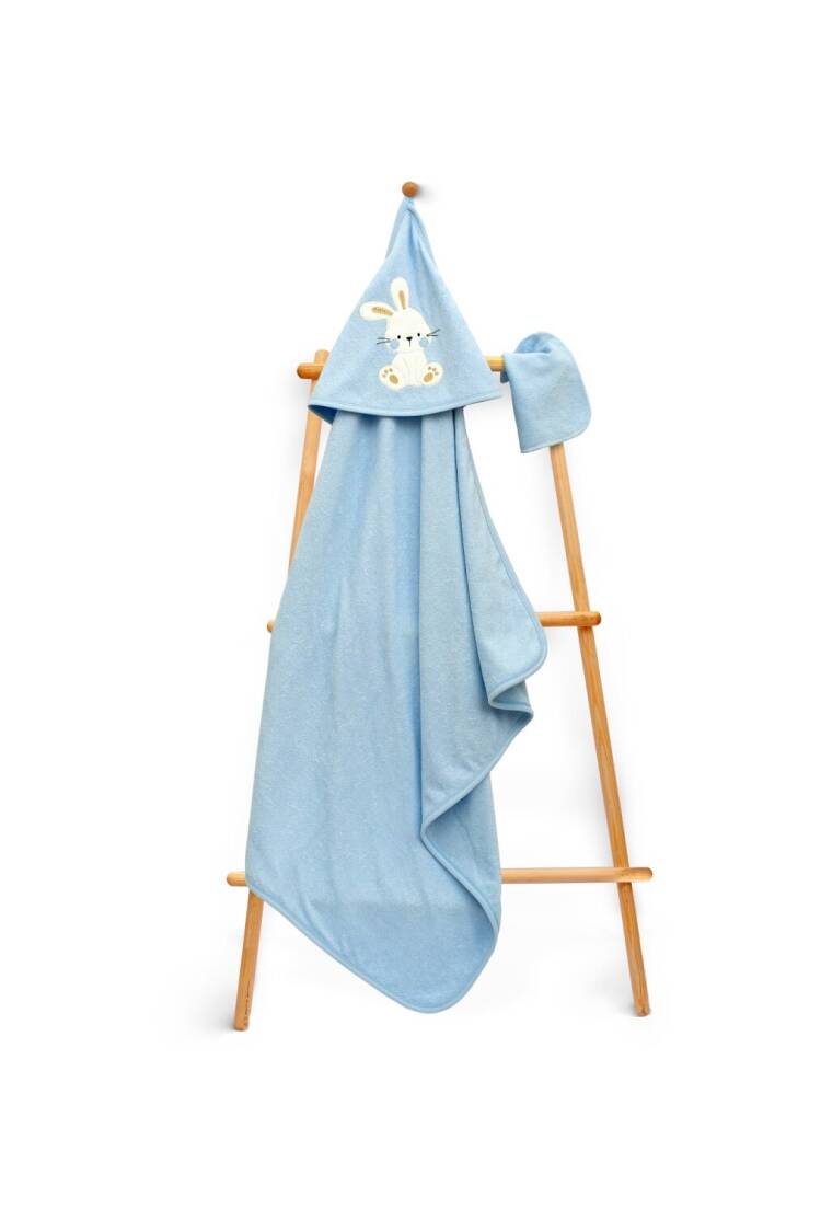Wholesale Kids Unisex 2-Piece Set with Scrub Mitt and Towel 75x75cm - Brand: Babyline - Kids & Baby Clothes Wholesale - Globality Store