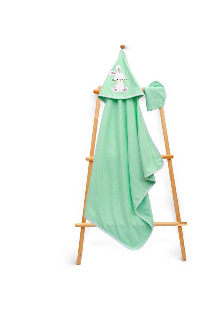 Wholesale Kids Unisex 2-Piece Set with Scrub Mitt and Towel 75x75cm - Brand: Babyline - Kids & Baby Clothes Wholesale - Globality Store