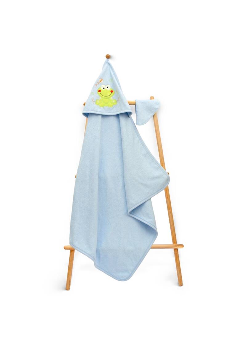Wholesale Kids Unisex 2-Piece Set with Scrub Mitt and Towel 80x80cm - Brand: Babyline - Kids & Baby Clothes Wholesale - Globality Store
