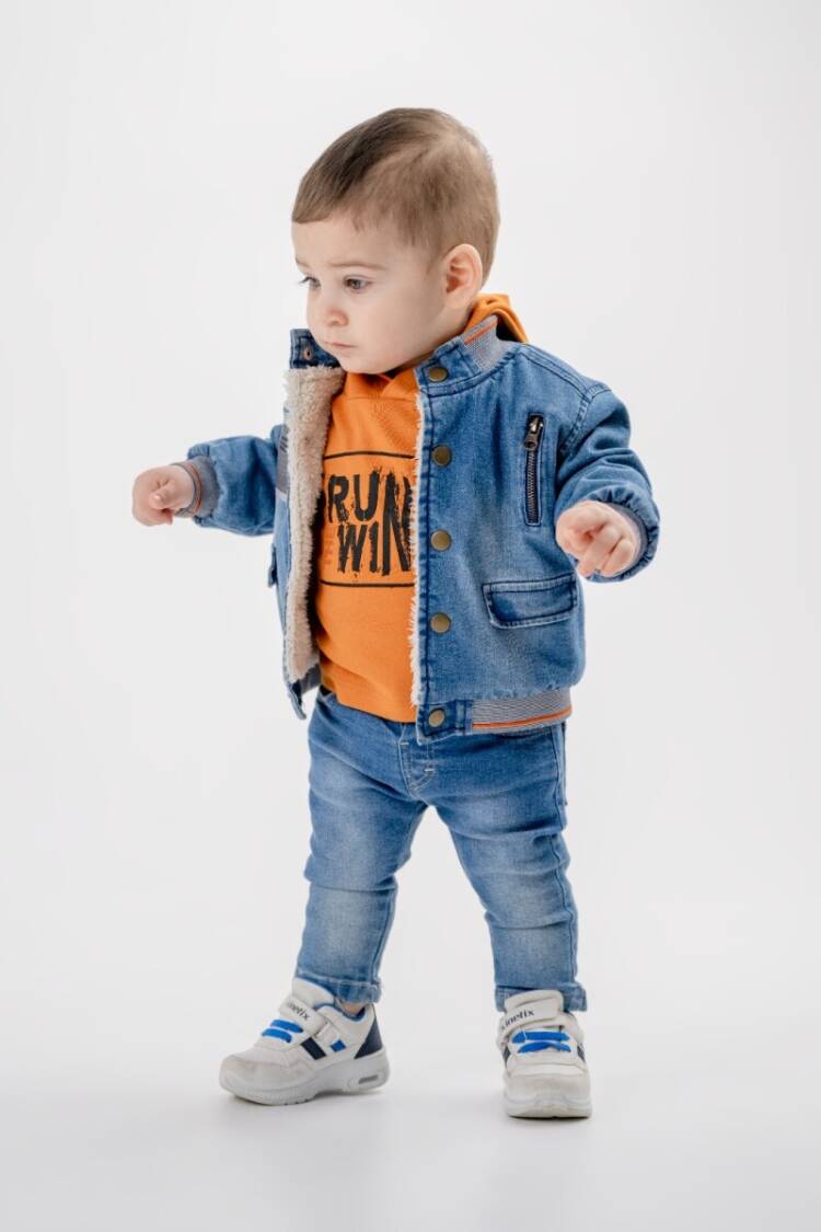 Wholesale Men's 3-Piece Jacket Sweatshirt and Jeans Trousers Set 6-24M - Brand: Bubbly - Kids & Baby Clothes Wholesale - Globality Store