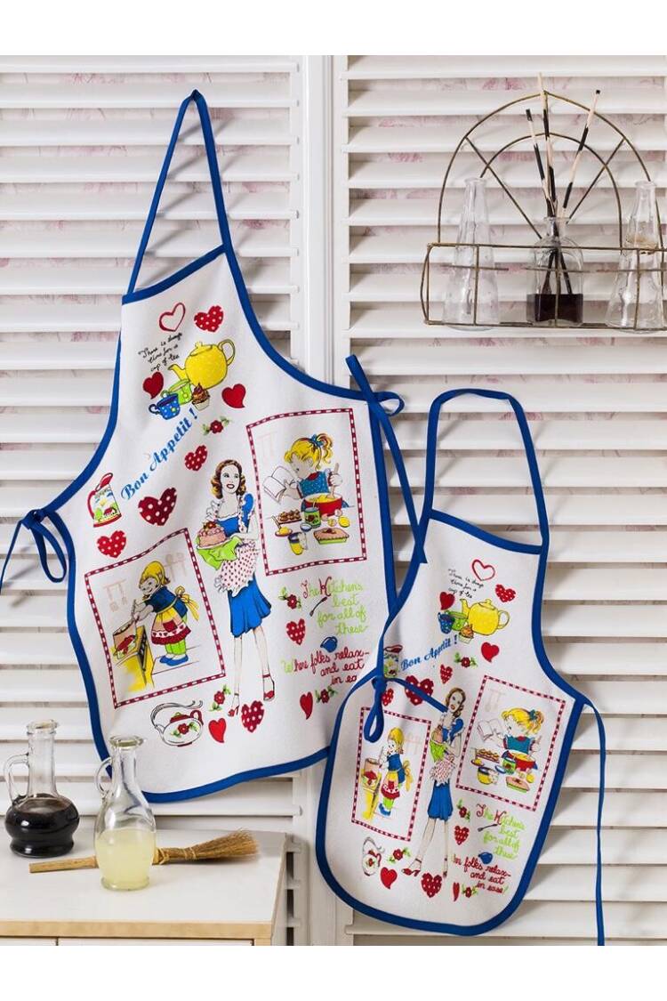 Wholesale Mother and Child Apron Set 5-12Y - Brand: Ramel Kids - Kids & Baby Clothes Wholesale - Globality Store