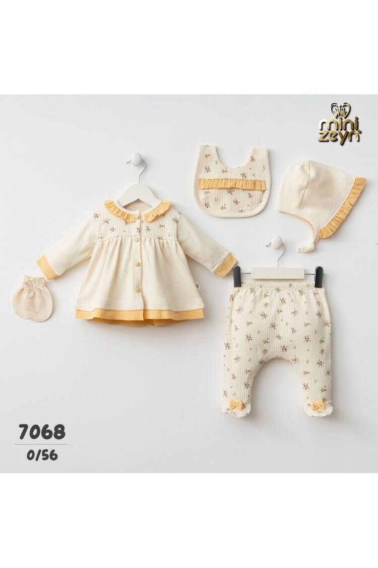 Wholesale Newborn Baby Floral 5-Piece Set 0-3M - Brand: Minizeyn - Kids & Baby Clothes Wholesale - Globality Store